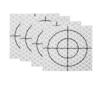 Lot de 100 cibles réflecteurs en acrylique compatibles avec la station totale et les instruments de mesure courants pour une surveillance précise des bâtiments et des ponts (6 cm x 6 cm)
