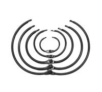 Lot de 100 classeurs à anneaux en métal noir de 15 à 50 mm pour loisirs créatifs, feuilles mobiles, ouverture de bureau, fournitures pour albums photo (20 mm)