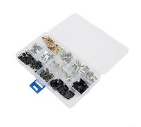 Lot de 100 clips à ressort en métal pour voiture - 10 tailles - Compatible avec Golf et modèles y compris A5 Q3 Q5 (100 pièces)
