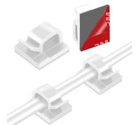 Lot de 100 clips adhésifs pour câble ethernet de 8 mm pour ethernet Cat5, Cat6, Cat7, Cat8, RJ45 et câble plat (blanc)