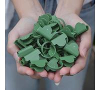 Lot de 100 clips antidérapants pour serre en polyéthylène - Cadre réglable à double tête - Résistant aux UV - Pour tubes de 1,9 à 3,8 cm - Multipack pour tunnel de jardin