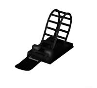 Lot de 100 clips de câbles réutilisables en plastique pour la gestion des câbles - Pour organiser facilement le support (noir)