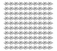 Lot de 100 clips de fixation carrés pour terrasse en acier inoxydable - Pour terrasse - En bambou massif
