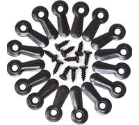 Lot de 100 clips de fixation d'angle en fer antirouille avec vis pour photos, œuvres d'art, affiches, décoration murale, noir, doré, argenté