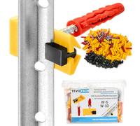 Lot de 100 clips de fixation de baguettes de nettoyage pour travaux de construction + chevilles