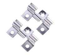 Lot de 100 clips de fixation WPC pour lames de terrasse, clips de fixation en acier inoxydable 6,5 mm (100, argent, 9,3 mm)