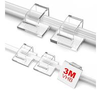 Lot de 100 clips de lumière d'extérieur transparents (petits et grands), clips de câble adhésifs pour support de fil mural, organisateur de câbles, crochets de lumières de Noël pour guirlandes