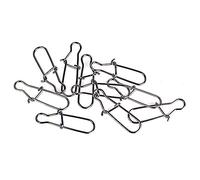Lot de 100 clips de pêche en mer à changement rapide pour appât en plomb - Clip à pression rapide en acier inoxydable - Clip de pêche en mer Duo Lock - Connecteur de crochet - Kit de matériel de pêche