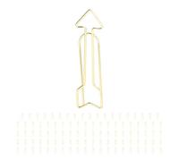 Lot de 100 clips de planification, processus de galvanoplastie antirouille, trombones dorés, design innovant et mignon, marque-pages, clip de planification pour le bureau, la (Arrows Pattern)