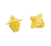 Lot de 100 clips de protection de porte en plastique pour Range for Rover, Discovery et - Garniture intérieure, boucles fixes de jupe latérale, blanc et jaune