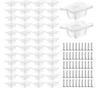 Lot de 100 clips de support de bande LED en silicone transparent étanche pour éclairage de 5 à 6 mm Fixation rapide Vis incluses pour intérieur et extérieur