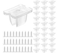 Lot de 100 clips de support de bande LED pour bandes lumineuses néon en silicone de 5 à 6 mm, support de montage étanche transparent, fermeture de câble réutilisable