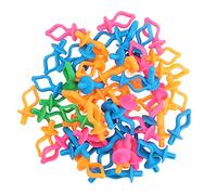 Lot de 100 Clips de Support de Bobine en Silicone, réglable et Compact, Supports bobines Silicone colorés for Bricolage, Organisation Atelier, Rangement Bureau, Loisirs créatifs