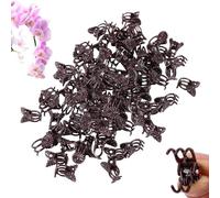 Lot de 100 clips de support pour orchidées, supports robustes pour plantes d'intérieur et d'extérieur, serre, vigne, fleurs de tomates et légumes