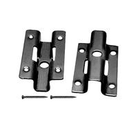 Lot de 100 clips de terrasse en acier inoxydable WPC - Clips de fixation invisibles avec vis pour lames en WPC - Clip en T - Fixation cachée (noir 7 mm)