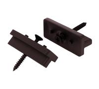 Lot de 100 clips de terrasse en plastique WPC de 5 mm - Fixation cachée avec vis en acier inoxydable - Clip en T noir avec vis noires - Pour lames en WPC/BPC