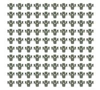 Lot de 100 clips de terrasse WPC, fixations en acier inoxydable pour panneaux composites en bois et plastique de 3 mm/5 mm (B8MM)