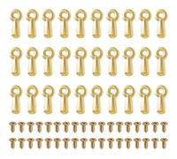 Lot de 100 clips en métal avec vis pour cadres photo et suspension murale, adaptés à différents types d'œuvres d'art et d'affiches (doré)
