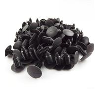 Lot de 100 clips en plastique de type poussoir pour carrosserie automobile - 8 mm - Support de rétention de pare-chocs - Attaches en nylon robuste - Noir