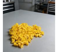 Lot de 100 clips en plastique pour entretoises de carrelage à utiliser avec les systèmes de nivellement du carrelage sur sous-sol en béton pour sols et murs en panneaux de ciment (100 pièces de 1,5 mm