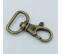 Lot de 100 clips pivotants en métal avec fermoir mousqueton pour rubans et ceintures 16 mm Bronze