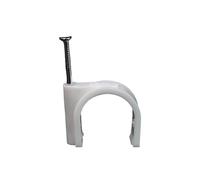 Lot de 100 clips ronds pour fils de câbles 4 mm 6 mm 8 mm 10 mm Gestion des câbles électriques Support de cordon serre-câbles circulaire (taille : rond 7 mm 100 pièces)