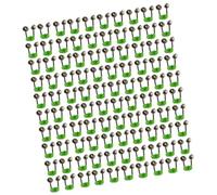 Lot de 100 cloches d'alarme pour canne à pêche avec clip double cloches Accessoires d'extérieur Outil de pêche Morsures