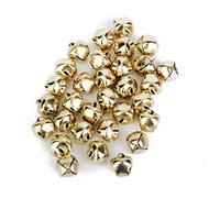 Lot de 100 clochettes en métal de 10 mm pour décoration de Noël et fabrication de bijoux Doré