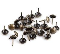 Lot de 100 clous d'ameublement, clous de tapisserie vintage, clous et fixations en métal bronze pour meubles, canapés, chaussures, porte (11 x 17 mm)