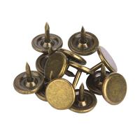 Lot de 100 clous d'ameublement, tête plate, bronze cyan, fer, broches décoratives, accessoires de meubles de canapé (diamètre 9 mm x longueur totale 8 mm)