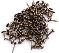 Lot de 100 clous d'ameublement vintage pour tapisserie, clous, vis et fixations en métal bronze - Pour meubles, canapés, chaussures et portes (6 x 14 mm)