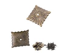 Lot de 100 clous de tapisserie d'ameublement vintage en bronze goujon décoratif pour meubles, canapé, chaussure, porte, carte (clous carrés K247 21 * 21mm)