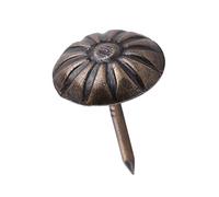 Lot de 100 clous de tapisserie d'ameublement vintage en bronze avec goujon décoratif pour meubles, canapé, chaussure, porte, carte, fixation photo (10 x 14 mm)