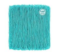 Lot de 100 colliers de perles bleues lac, perles rondes en vrac, accessoires de défilé de Mardi Gras, colliers de costume pour jetés de parade, accessoires, décorations, événements festifs, révélation