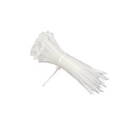 Lot de 100 colliers de serrage en nylon blanc 2,5 x 100 mm