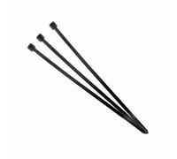 Lot de 100 colliers de serrage en nylon noir 2,5 x 160 mm pour fixation et organisation des câbles dans les installations électriques et domestiques.