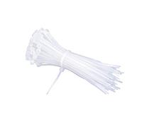 Lot de 100 colliers de serrage en plastique, colliers de serrage pour câbles de 2,5 mm de large, pour fils de câbles (2,5 x 150 mm, blanc)