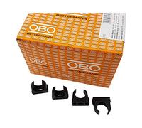 Lot de 100 colliers de serrage OBO Bettermann M25 - Colliers de serrage - Attachables - Noir profond - 25 mm