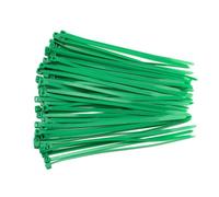 Lot de 100 colliers de serrage verts pour jardin, colliers de serrage pour électricien (2,8 x 300 mm)