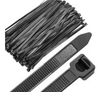 Lot de 100 Colliers de Serrages en Plastique - 100 Pièces, Serflex, Serres-Câble, Rislan - Attache câble - 200 X 3.6 mm, Noir
