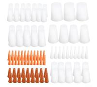 Lot de 100 cônes de masquage haute température pour revêtement en poudre, assortiment de cônes en silicone résistant à la chaleur jusqu'à 315,6 °C, bouchons réutilisables en caoutchouc flexible
