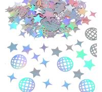 Lot de 100 confettis à paillettes pour décoration de fête disco - Décoration de table rétro des années 80 et 90 - Confettis scintillants pour fête d'anniversaire et décoration de fête