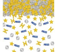 Lot de 100 confettis d'anniversaire Poissons, confettis de table énergétiques, 12 constellations du zodiaque en papier pour horoscope, astrologie, décoration de table de fête d'anniversaire