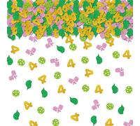Lot de 100 confettis de table en forme de boule de pickleball pour 4e anniversaire de mariage - Rose