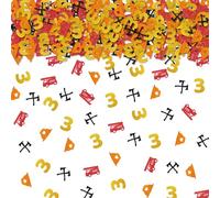 Lot de 100 confettis de table en papier pour 3e anniversaire Motif camion de pompiers