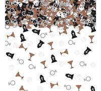 Lot de 100 confettis de table « Til Death Do Us », « Death of A Bachelorette » pour décoration de table de fête d'Halloween