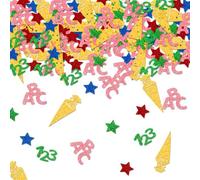 Lot de 100 confettis décoratifs pour la rentrée des classes ABC 123 Décoration de table pour la rentrée scolaire