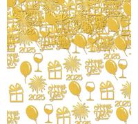 Lot de 100 confettis élégants pour décoration du Nouvel An, biodégradables, faciles à nettoyer, pour tous les groupes d'âge