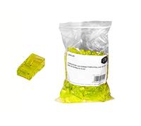 Lot de 100 connecteurs 8 Broches Cat 5E UTP Non blindé RJ45 Jaune