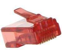 Lot de 100 connecteurs 8 Broches Cat 5E UTP Non blindé RJ45 Rouge